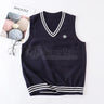 Women's Genuine JK Uniform Vest Thin Spring Autumn Uniform Original Japanese Student Knitted Gilet Vest Short Sleeveless Sweater