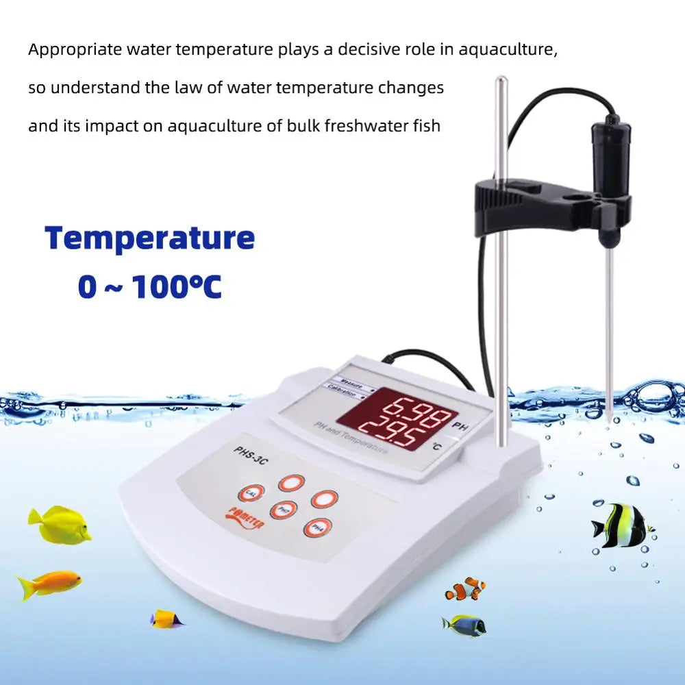 PHS-3C Desktop Automatic Calibration Acidity Meter PH/Thermometer 2In1Digital PH Tetester Laboratory Water Quality Analyzer