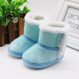 Baywell Autumn Winter Warm Newborn Boots 1 Year baby Girls Boys Shoes Toddler Soft Sole Fur Snow Boots 0-18M