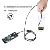 5.5 mm Endoscope Camera IP67 Waterproof USB Android Flexible Inspection Borescope Camera for Phone PC  6LEDs Adjustable