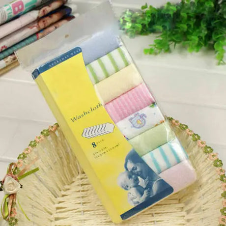 8Pcs 100% Cotton Newborn Baby Towels Saliva Towel Nursing Towel Baby Boys Girls Bebe Toalha Washcloth Handkerchief Dropshipping