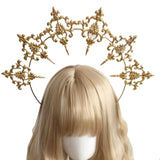 Gorgeous Sun Godmother's Crown Lolita KC Notre Dame Virgin Mary Halo Princess Queen Pope Tiara Headband