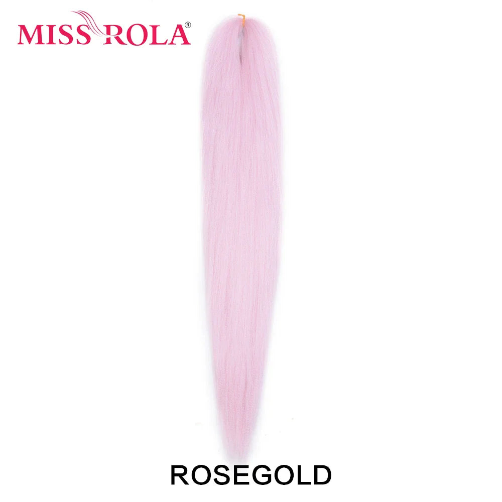 Miss Rola Synthetic 28Inch 100G 2023 New Hair Extension Yaki Straight Jumbo Braiding Hair Pre-Stretched Braid Kanekalon Hair