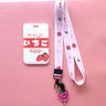 Women Men Credit Card Cover Case Fruits Avocado Strawberry Lanyard Badge ID Card Holder Neck Strap Cell Phone Neck Straps