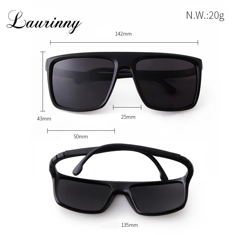 Classic Black Male Frame Polarized  Sunglasses 2021 Brand Designer Travel Square Shades Eyewear Driving Sun Glasses Female UV400