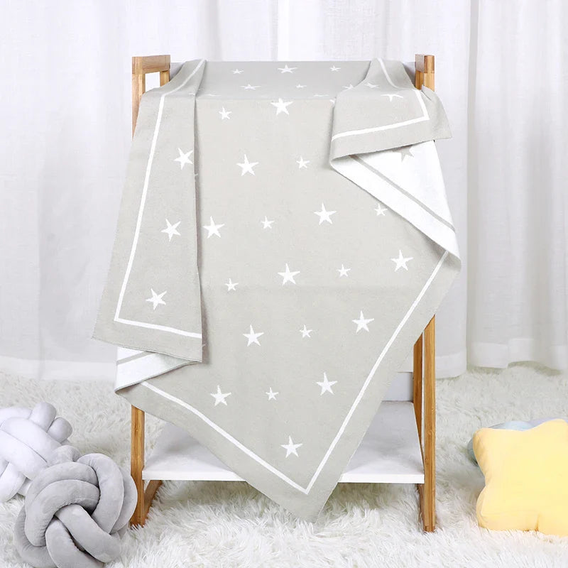 Baby Blanket 100%Cotton Plaid Knitted Newborn Girls Stroller Muslin Swaddle Wrapper Super Soft Infant Boys Bedding Cradle Quilts