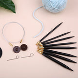 LMDZ 1Pcs High Quality Cable or Sandalwood Circular Knitting Needles Sweater Weaving Tools Wool Cotton Yarn DIY Knit Accessories