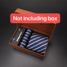 modern ties for men 2024 red Set Gift Box Jacquard Necktie And Pocket Square Clip Cufflinks Red Black Blue Handkerchief Formal