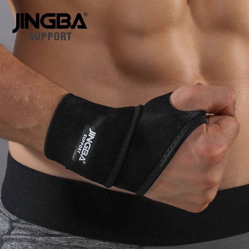 JINGBA SUPPORT 1PCS High quality Neoprene Adjustable Protective Gear Boxing hand wraps support+Weightlifting Bandage Wristband