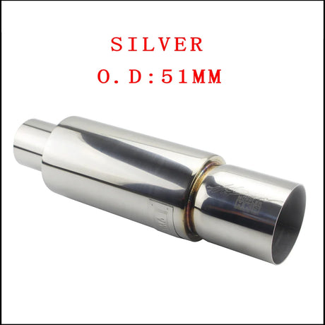 Car motorbike Exhaust systems Muffler Tip Universal Stainless steel ID 51MM 57MM 63MM outlet 90mm styling Silencer tail pipe