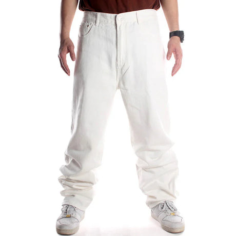 Plus Size Waist 30-46Inch Streetwear Baggy Jeans Men's Designer Clothes Embroidered Flower Wings Trousers Male