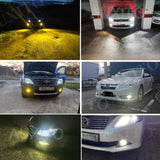 AUXITO 2x 2000LM H8 H11 H16JP H10 LED Bulb Fog Lights Canbus No Error 6500K White 3000K Golden DRL Daytime Running Car Lamp 12V