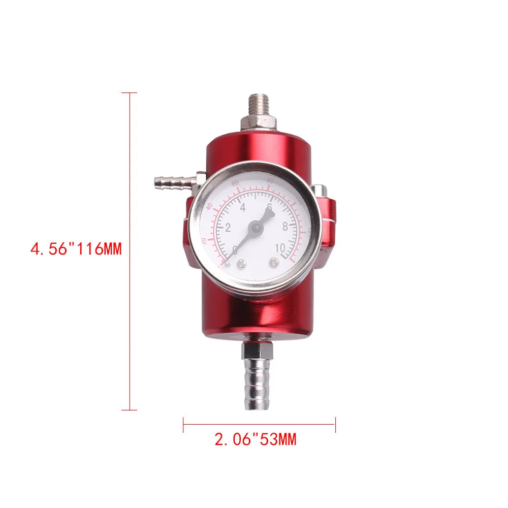 RASTP-High Quality 0-140 PSI Adjustable Fuel Pressure Regulator/FPR Gauge For BMW E39 5 Series Facelift 2000-2003 RS-FRG001