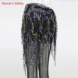 New Style Belly Dance Costumes Sequins Tassel Belly Dance Belts Hip Handkerchief Belts For Women