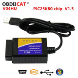 OBDIICAT V04HU ELM327 USB V1.5 Scan interface PIC18F25K80 OBDII Auto Code Reader OBD2 Car Diagnostic Tool ELM 327 interface