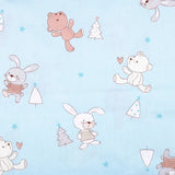 Blue Cartoon Printed Fabric Cotton Twill Cloth for DIY Baby Children Quilt Handicraft Apparel Sewing Textile Material By Meter