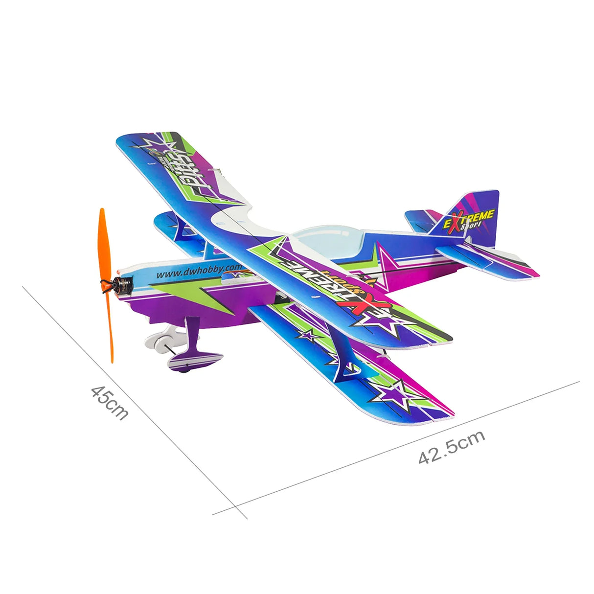 DWH E3005-154E PITTS RC Airplane Aircraft Foam Plane 450mm Wingspan Outdoor Flight Toys for Adults DIY Assembly Brushless Model