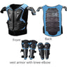 Blue Children Full Body Protector Vest Armor Kids Riding Jacket Anti Falling Protection Gear Motocross Motorcylce BMX MX Armour