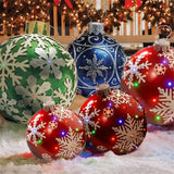 60CM Outdoor Christmas Inflatable Decorated Ball PVC Giant Big Balls Xmas Tree Decoration Inflatable Toy Ball Christmas Supplies