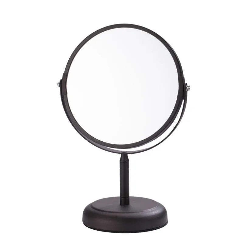 7 inch Desktop Makeup Mirror 2-Face Metal 5X Magnifying Cosmetic Mirror free Shipping