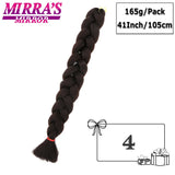 82 Inch Jumbo Box Braids Extensions Afro Synthetic Braiding Hair Ombre Hair for Twist Braid Support Wholesale Mirra’s Mirror