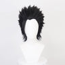 Final Fantasy FF7 Zack Fair Cosplay Wigs Short Black Slicked-back Heat Resistant Synthetic Hair Wig + Wig Cap