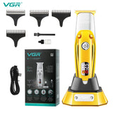 VGR V277 Electric Hair Clipper Rechargeable Portable Home Appliance Personal Care Barber Trimmer For Men LCD USB Salon VGR 277