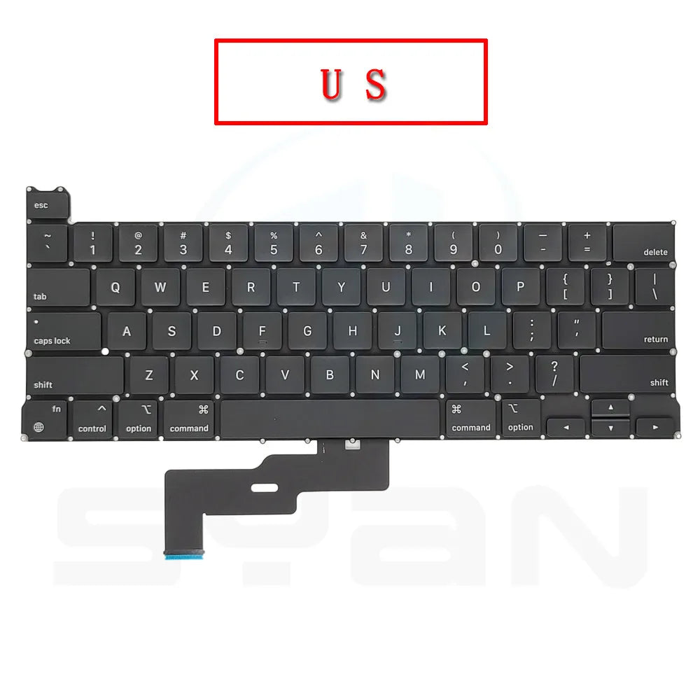 2020 New Laptop A2338 Keyboard For Macbook Pro Retina 13" M1 A2338 Keyboard Replacement US RU UK FR SP IT GER SE Layout EMC 3578