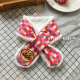 Tonytaobaby New Style of Boys and Girls Plush Children's Printed Plaid Scarf