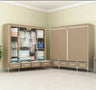 Non-Woven Fabrics Wardrobe Coffee Fabric Closet Portable Folding Dust-proof Waterproof Storage Cabinet Bedroom Home Furniture