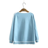 Women's Sweaters Plus Size Fashion Autumn Jumper Striped Splice Raglan Sleeve Tops Covering Yarn Knitted Pullover 3XL