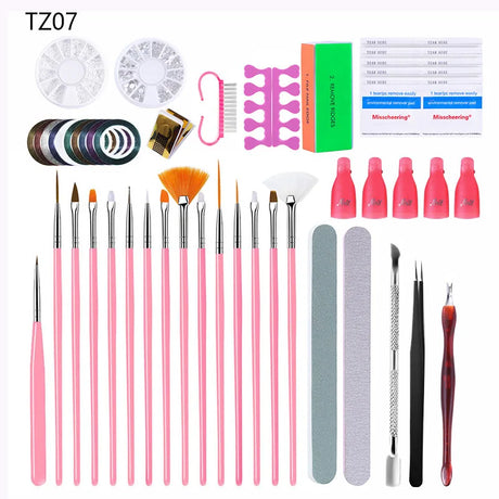 Manicure Set 36W UV LED Lamp Dryer With 12PCS Nail Gel Polish Kit Soak Off Manicure Set Gel Nail Polish For Nail Art Tools