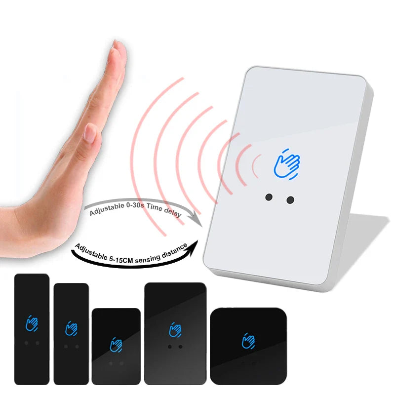 5pcs Touchless Exit Button Door Access Control Release Switch IR Contactless No Touch Infrared Exit Button