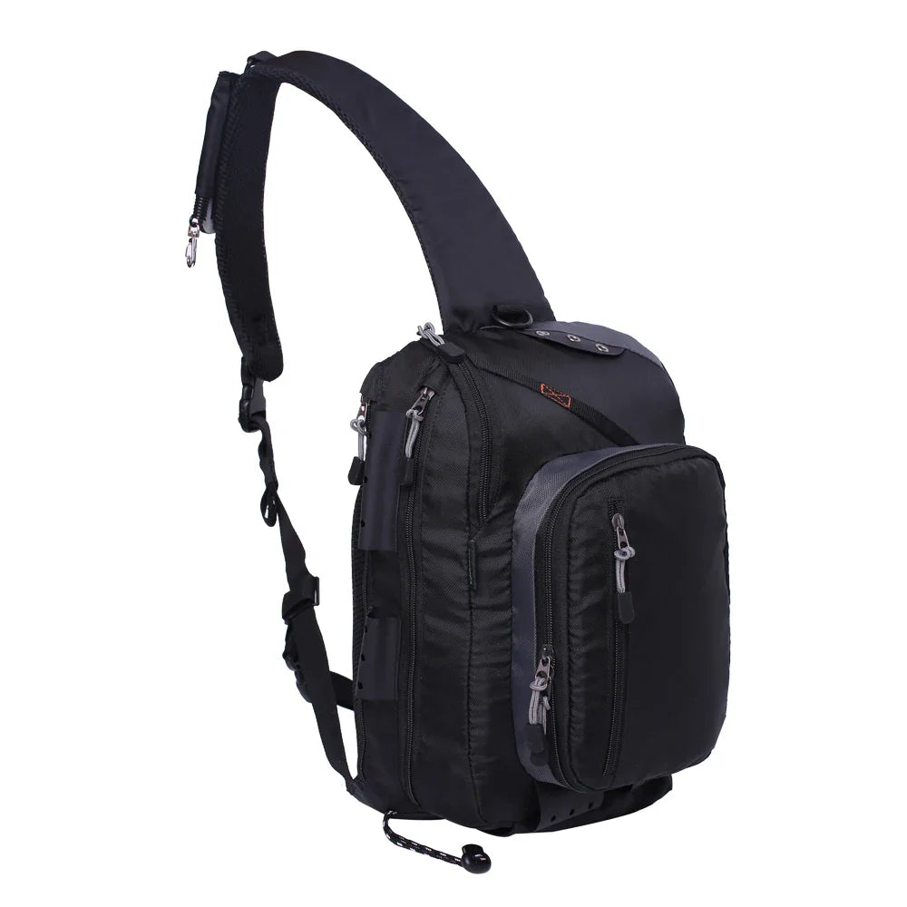 Fly Fishing Sling Pack Fishing Crossbody Sling Tackle Storage Bag Fishing Gear Shoulder Backpack