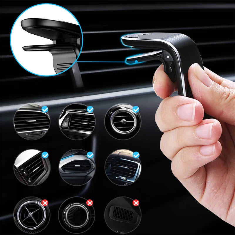 Metal Magnetic Car Phone Holder for Fiat 500 500x 500l Air Vent Clip Mount Magnet Mobile Stand GPS car Styling Accessories