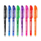 DELVTCH Erasable Gel Pen 0.7mm 0.5mm Bullet Tip Blue Black Red Color Ink Refill Rods Writing Drawing Painting Washable Handle