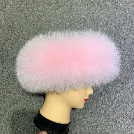 Winter Fashion Elastic Headband Fox Fur Headwear Racccoon Fur Women's Fluffy Real Fur Band S8300