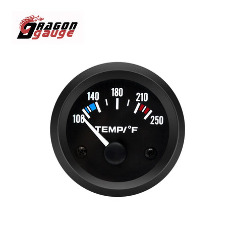 DRAGON GAUGE 52mm Water Temperature Oil Temperature Oil Pressure Voltmeter With Sensor Economical Car Gauge Fit for 12V Car