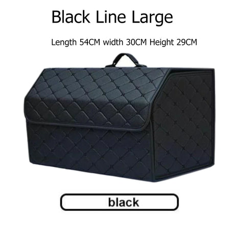 Car Storage Bag PU Leather Trunk Organizer Box Storage Bag Folding Folding Car Trunk Stowing Tidying For Car SUV