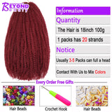 18inch Synthetic Afro Kinky Marley Braids Hair Soft Jumbo Crochet Braids Hair Extensions For Women Long Ombre Marley Twist Hair