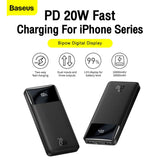 Baseus Power Bank 20000mAh Portable Charger Powerbank 10000mAh External Battery PD 20W Fast Charging For iPhone Xiaomi PoverBank