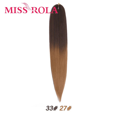 MISS ROLA Synthetic Kanekalon Hair Jumbo Braids 24 Inches100g Yaki Straight Hair Extension Pre Stretched Blonde Pink Wholesale