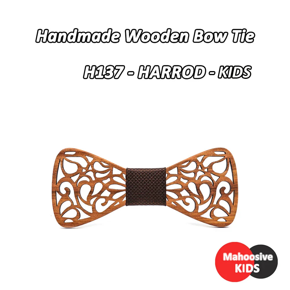 Mahoosive New Floral Wood Bow Ties for Men Bowtie Hollow Butterflies Wedding suit wooden bowtie Shirt krawatte Bowknots Slim tie