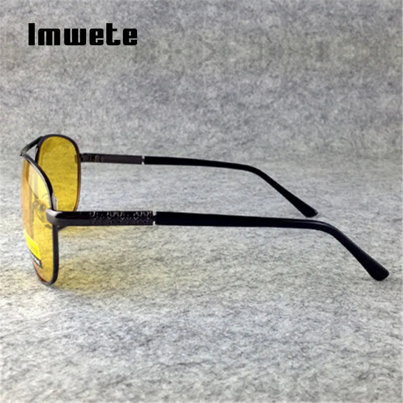 Imwete Polarized Sunglasses Men TAC Sun Glasses Female Male Night Vision Driving Glasses Goggles UV400 Yellow Lens Eyeglasses