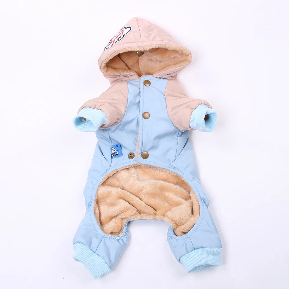 Dog Cat Warm Jumpsuit Hoodie Windbreak Apparel  Pet Puppy Coat Jacket Outfit  for Dogs Cats Small Medium