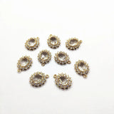 New Arrival! 19x16mm 30pcs Cubic Zirconia Oval Charm/Connectors For Necklace,Earrings parts,Accessories,Hand Made Jewelry DIY