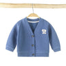 Winter/Autumn Baby Girls Boys Cardigan Sweater Tops Solid Children Clothing Newborn Infant Kids Baseball Jackets Coats Outerwear