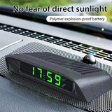 Solar Dashboard Car Clock Display Car Clocks Glow In The Dark Date digital thermometer for vehicles car electronic accessories