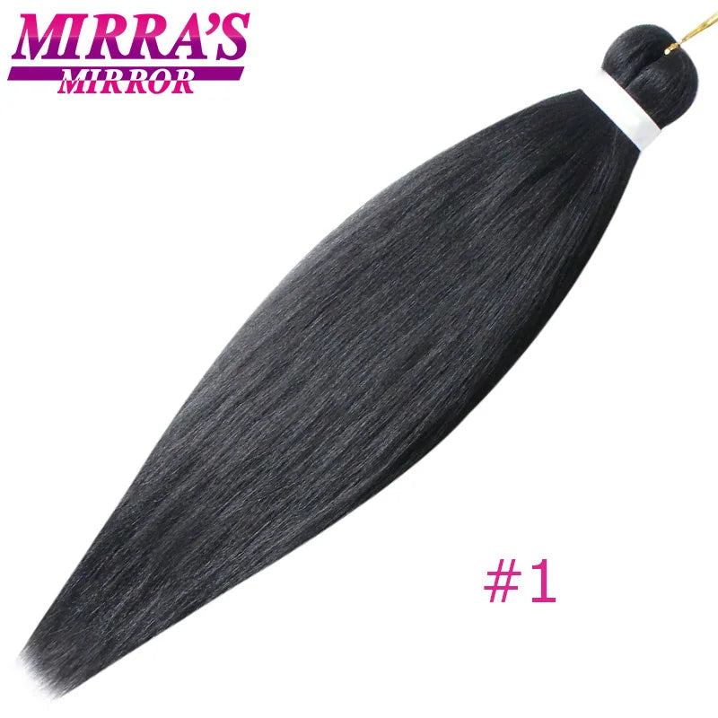 Braiding Hair Extensions Synthetic Hair for Braids Ombre Pre Stretched Jumbo Braids Hair Hot Water Setting Braid Mirra's Mirror