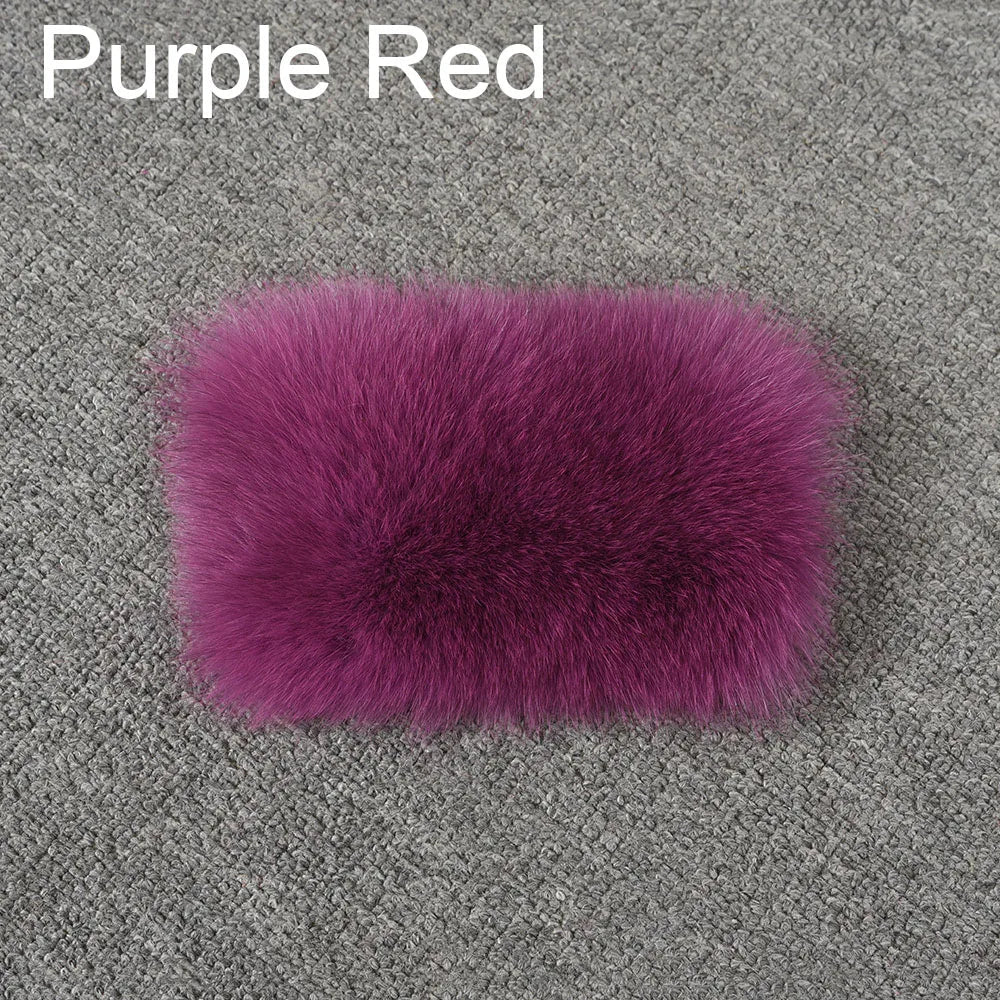 Winter Fashion Elastic Headband Fox Fur Headwear Racccoon Fur Women's Fluffy Real Fur Band S8300